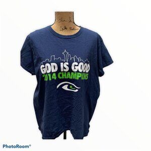 🌸3/$15🌸God is Good 2014 Seahawks Champions T-Shirt XL